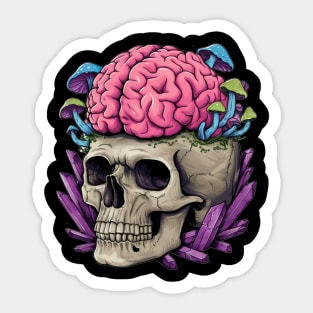 Floral Skull: Beauty and Darkness in Harmony Sticker